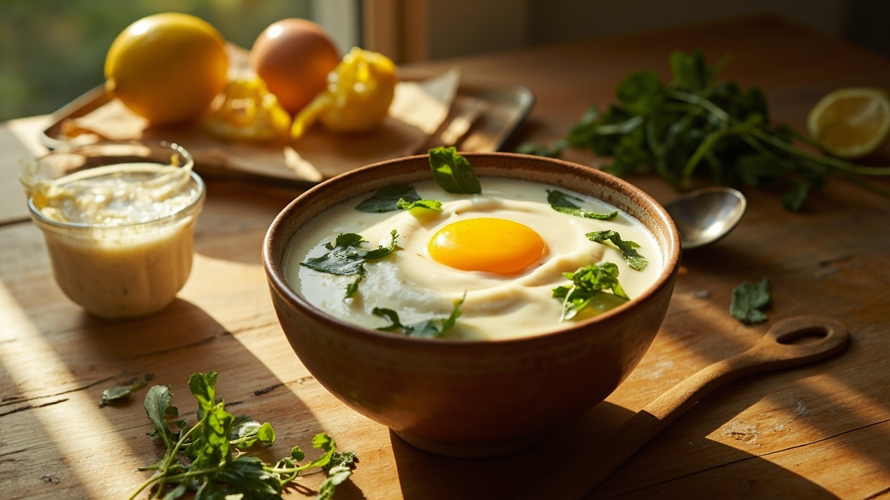Lemon-Herb Yogurt Swirl with Soft-Boiled Egg