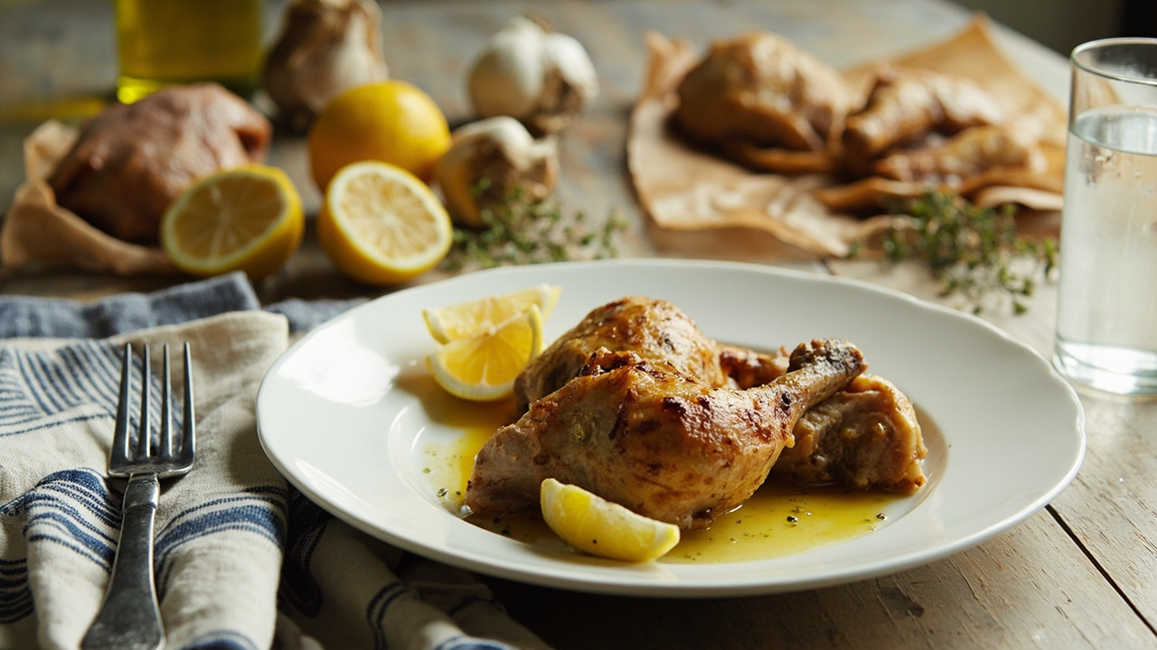 Lemon-Oregano Roasted Chicken Thighs
