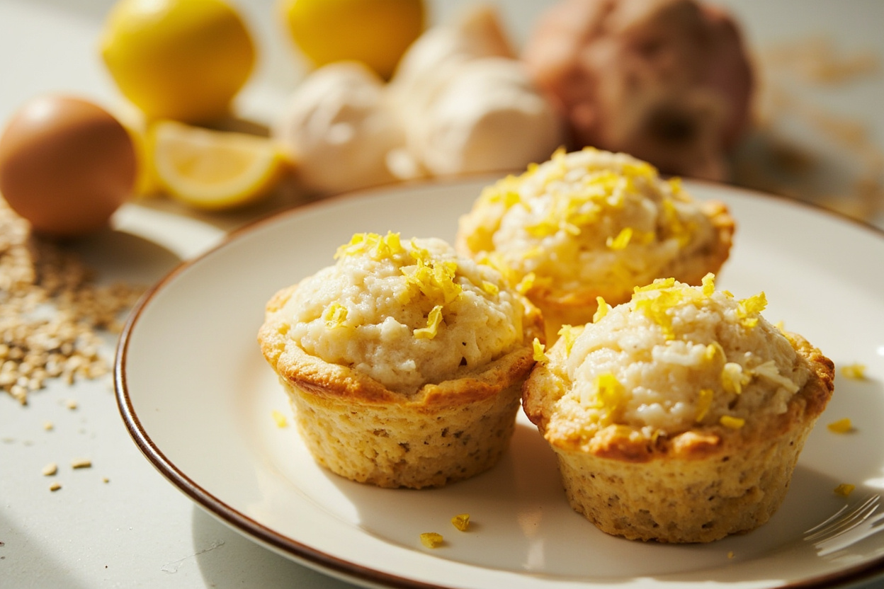 Lemon Ricotta Sesame Breakfast Muffins