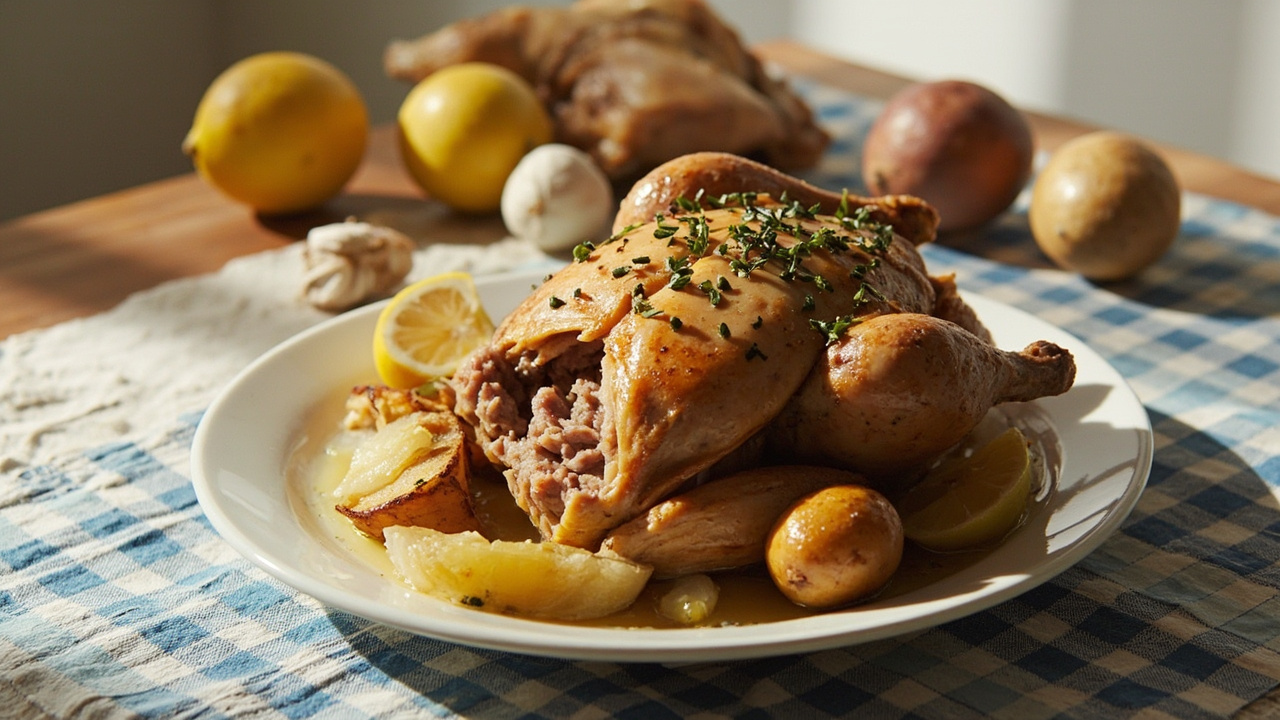 Lemony Oregano Roasted Chicken