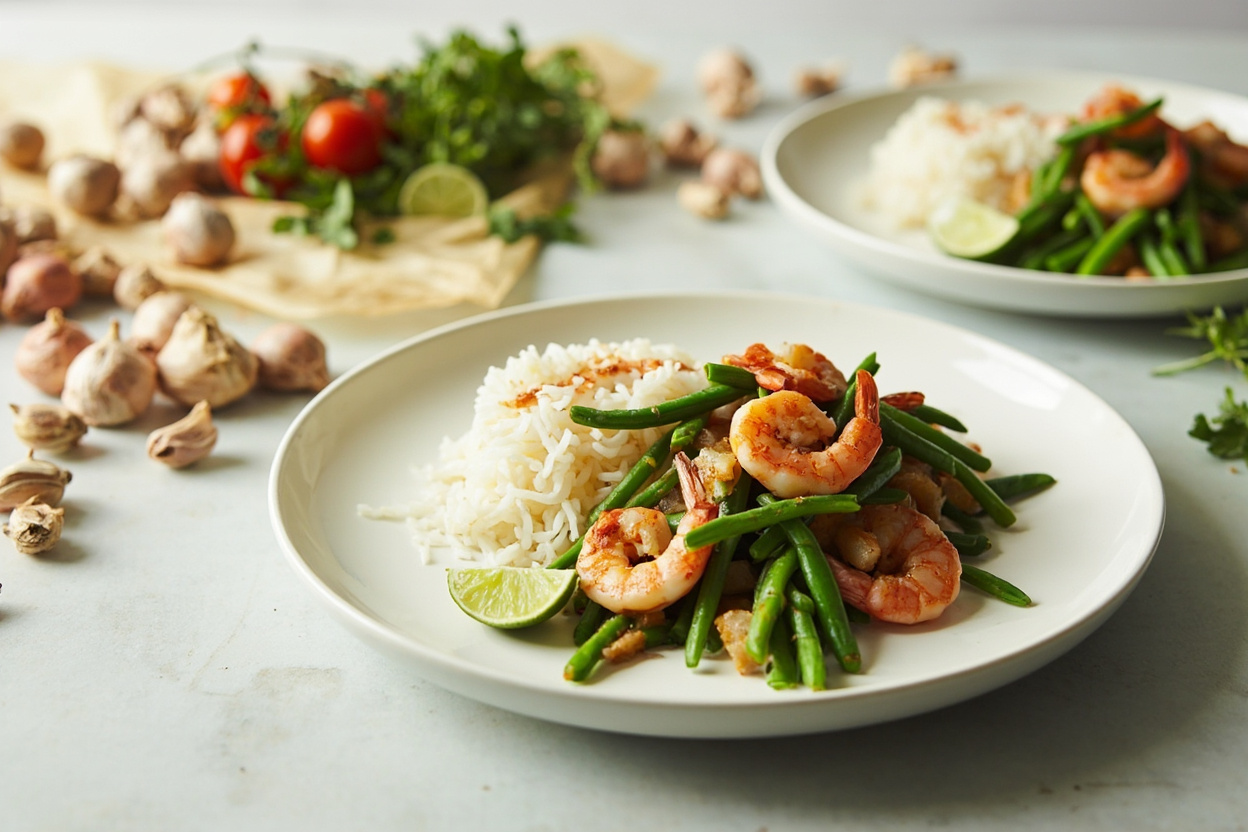 Lime-Bright Shrimp and Green Beans