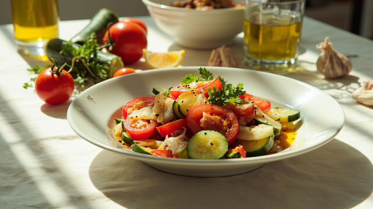 Marinated Tomato and Cucumber Salad