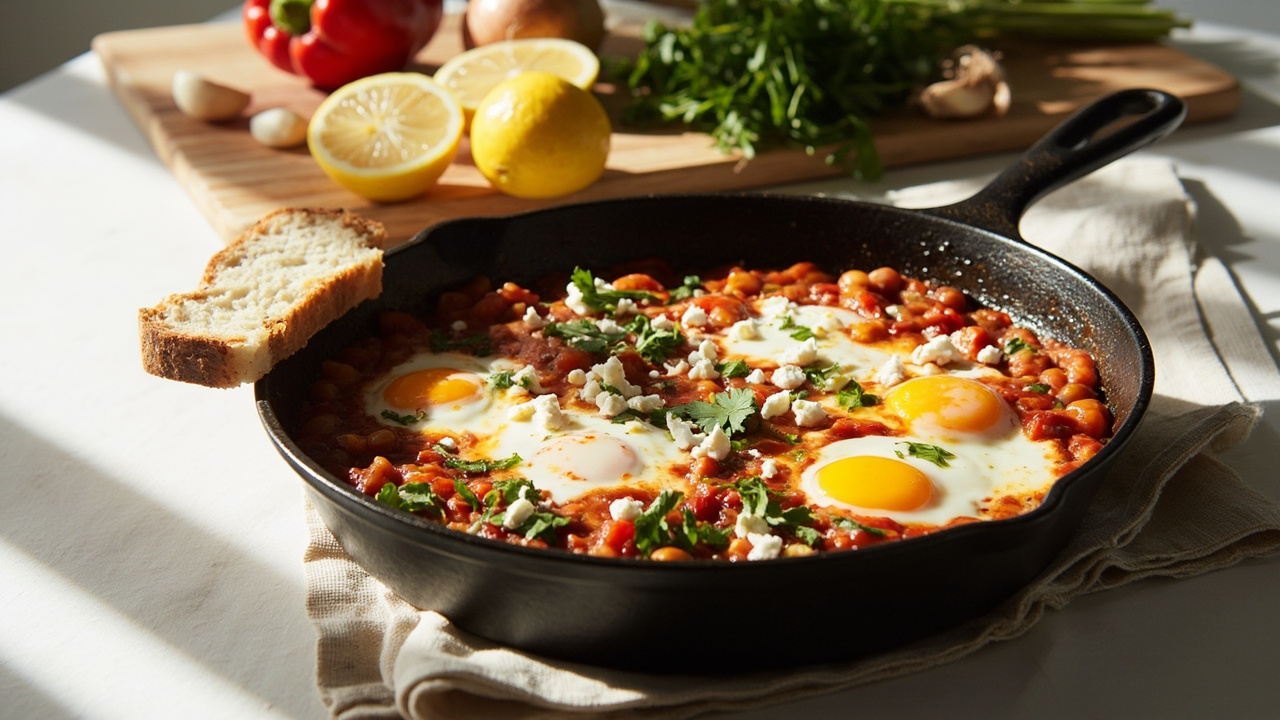 Mediterranean Shakshuka with White Beans