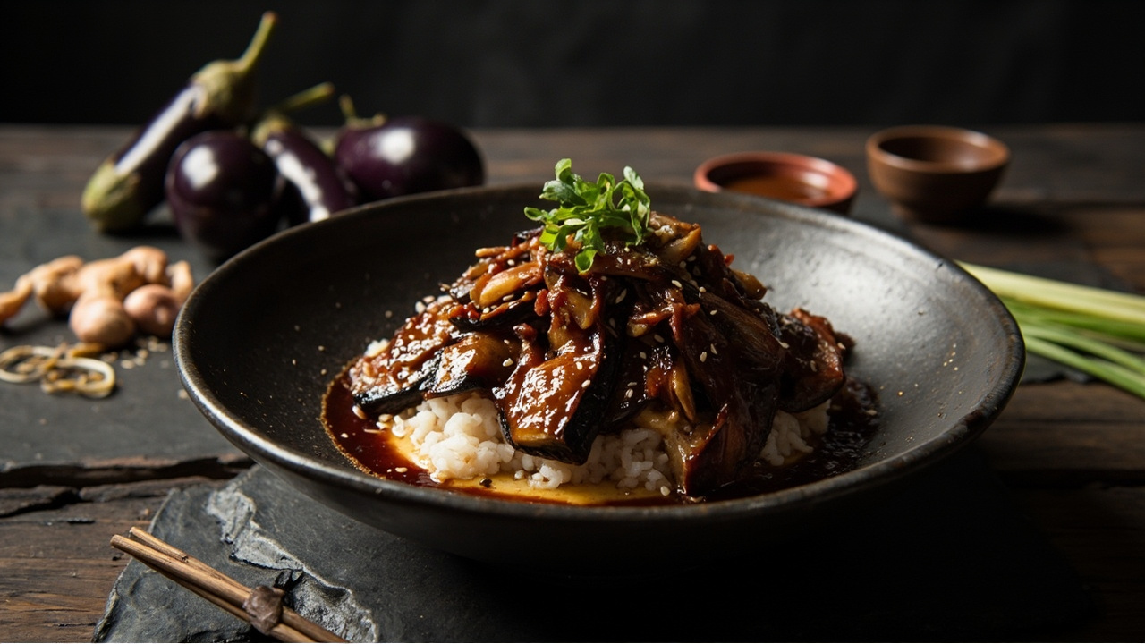 Miso-Glazed Eggplant Over Charred Coals