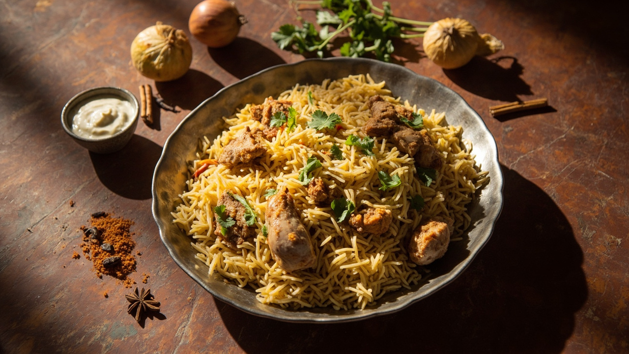 Murgh Pulav — Yogurt-Marinated Chicken with Basmati and Whole Spices