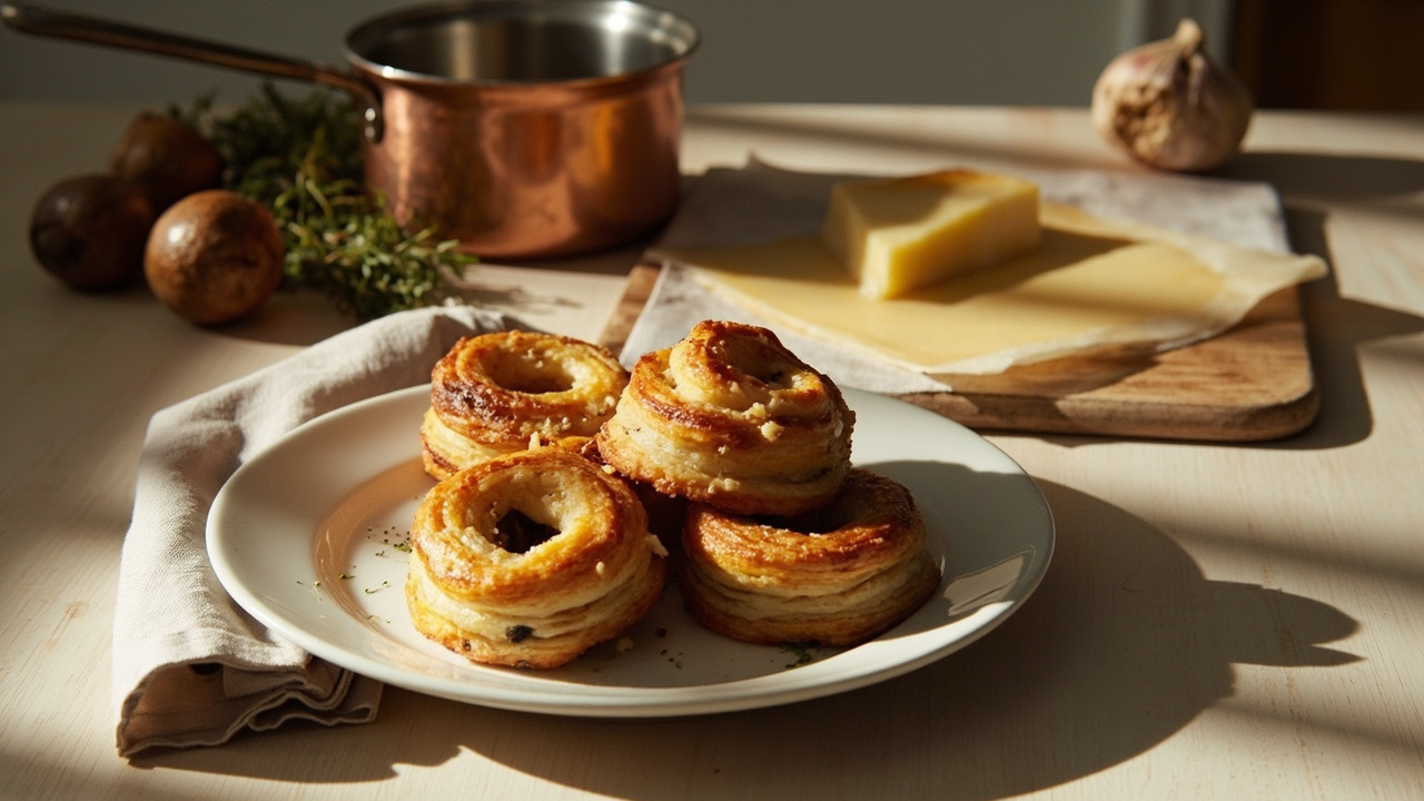 Mushroom and Thyme Palmiers with Parmesan