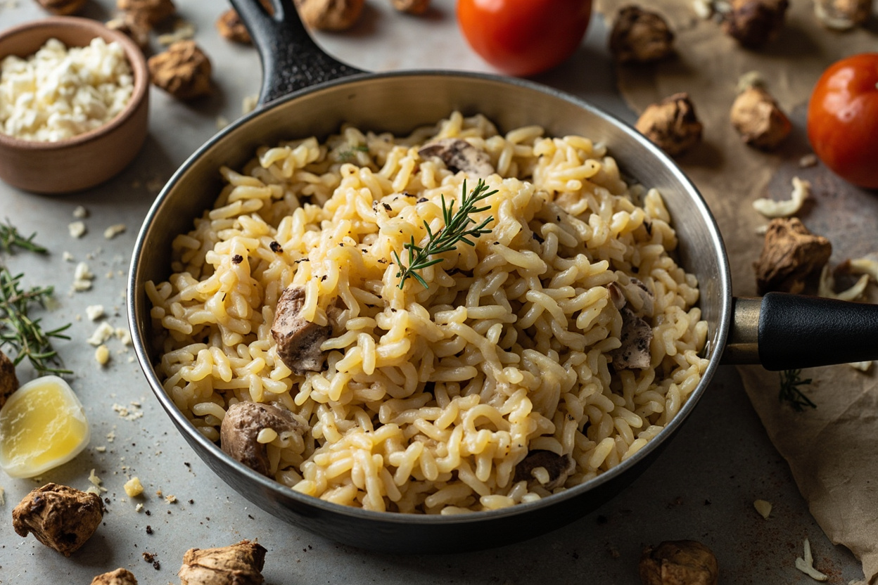 Mushroom and Thyme Skillet Risotto