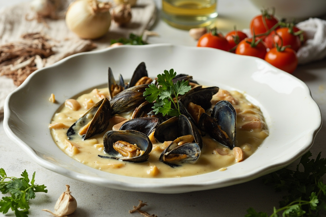 Mussels in White Wine and Cream
