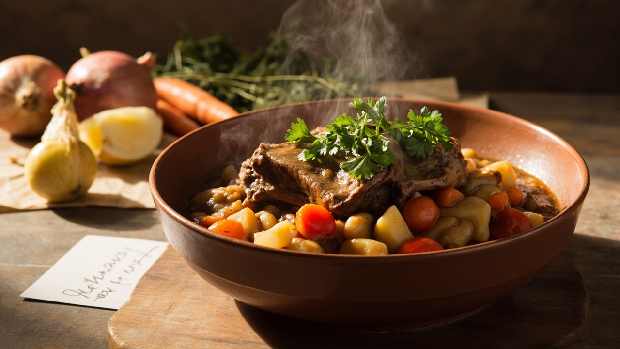Navarin d'Agneau aux Haricots Blancs (Lamb Navarin with White Beans)