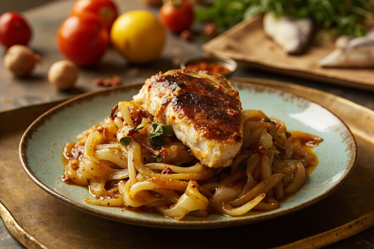 Onion-Smothered Cod Yassa