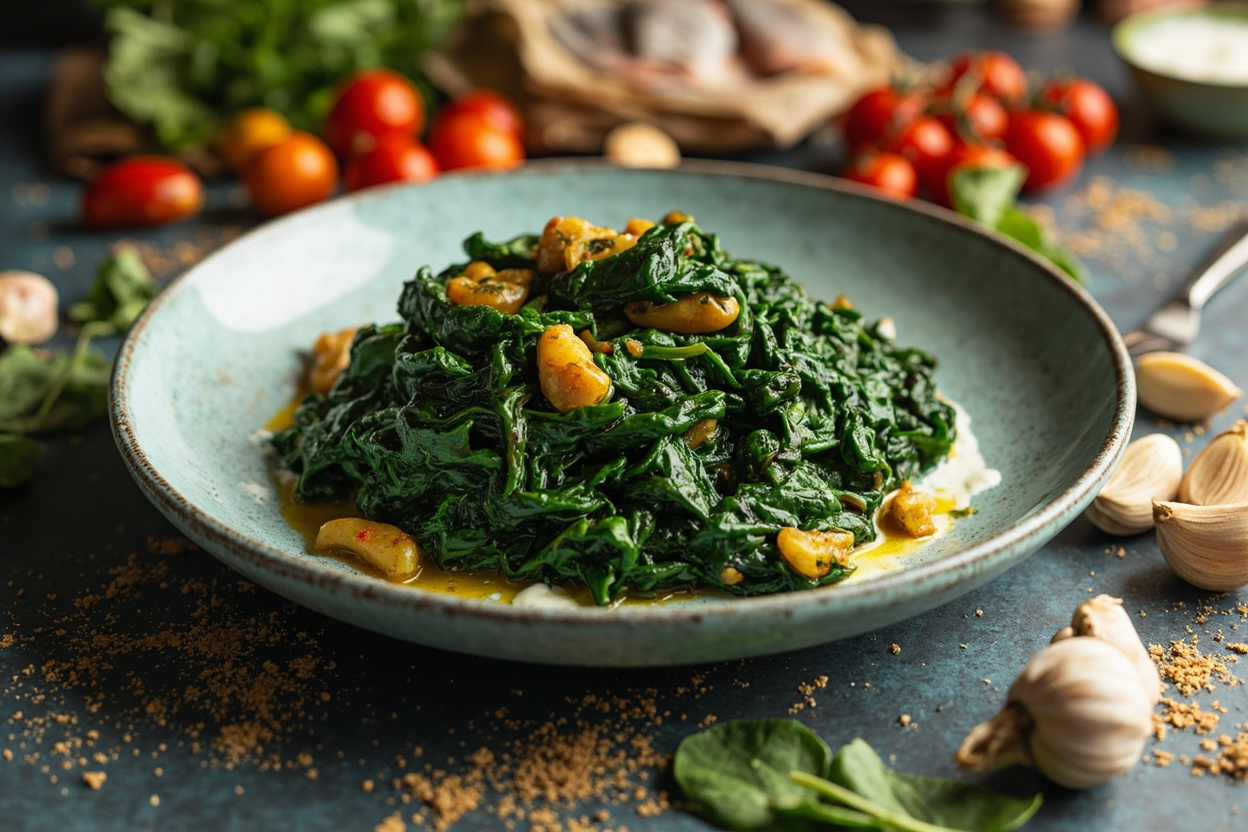 Palak Saag with Ginger and Garlic
