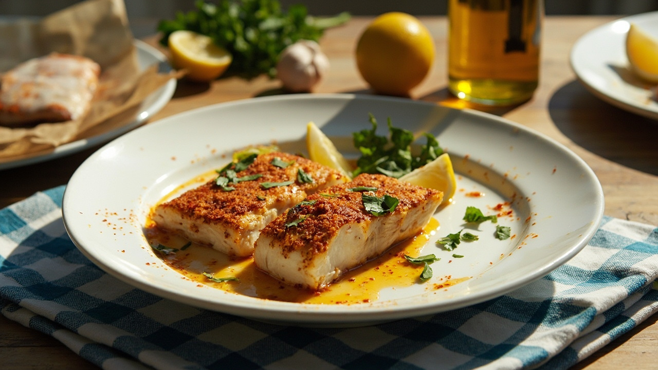 Pan-Seared Cod with Smoked Paprika and Lemon