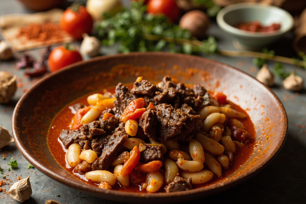 Paprika Beef and White Bean Braise