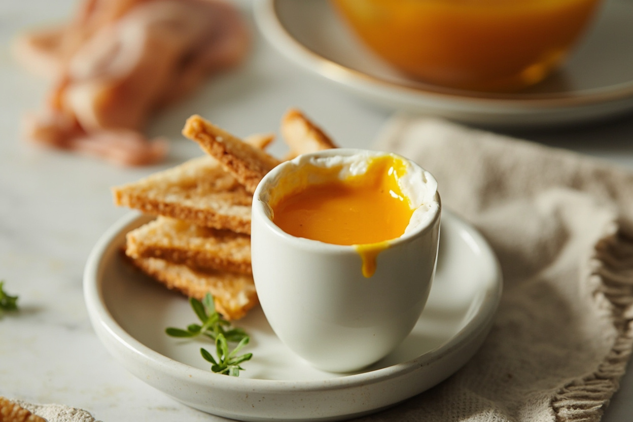 Perfect Soft-Boiled Egg with Crisp Soldiers