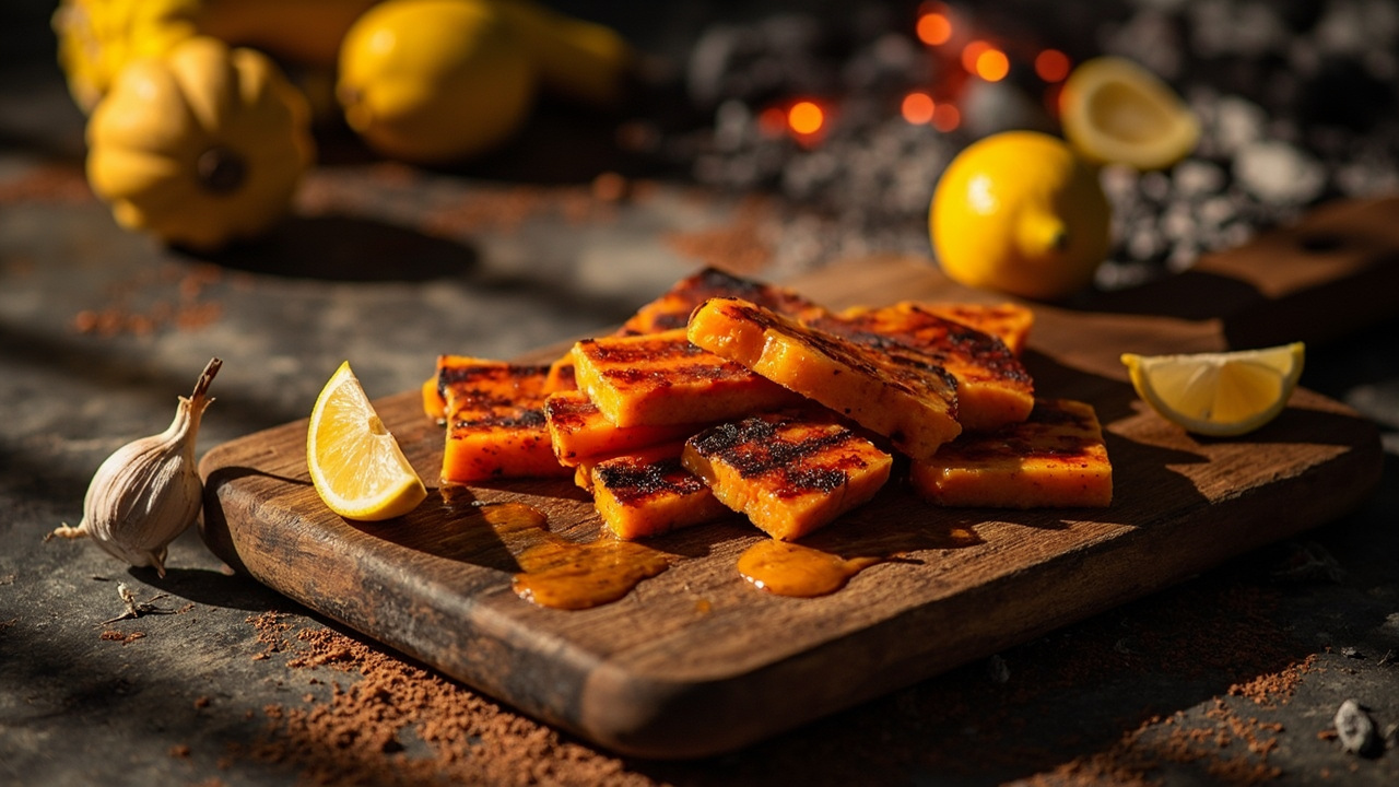 Peri-Peri Charred Butternut Spears with Smoked-Paprika Butter