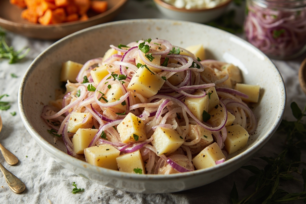 Pickled Onion and Potato Salad