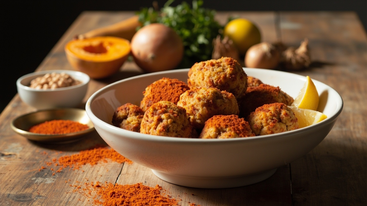 Pinto Bean and Butternut Squash Yassa Croquettes with Smoked Paprika