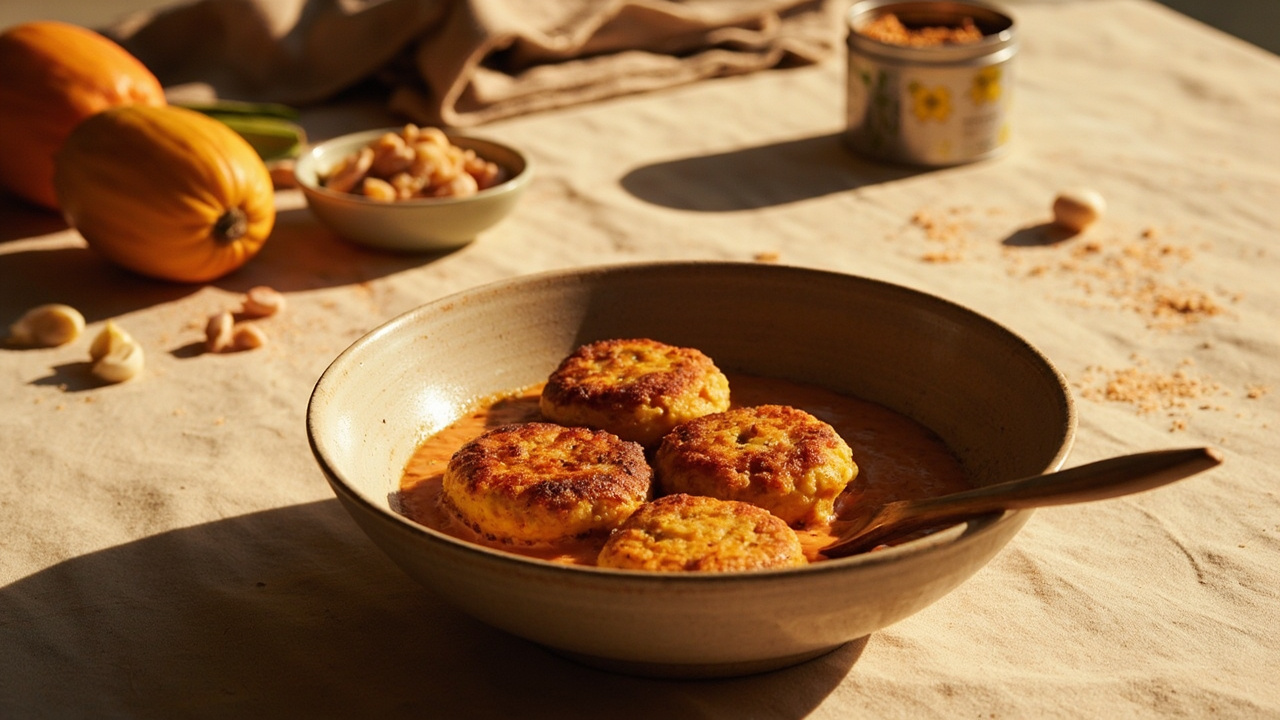 Pinto Bean & Butternut Squash Fritters with Smoked Paprika Garlic Dip