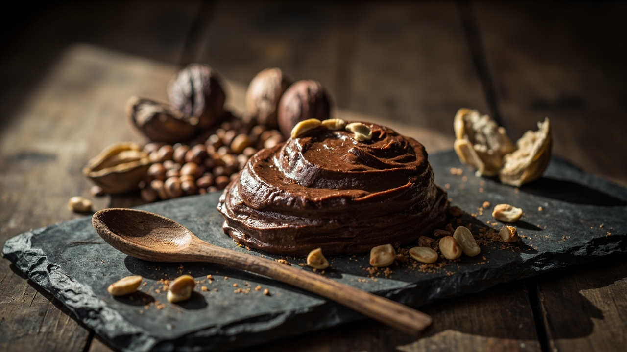Pinto Bean Chocolate Spread with Toasted Hazelnuts