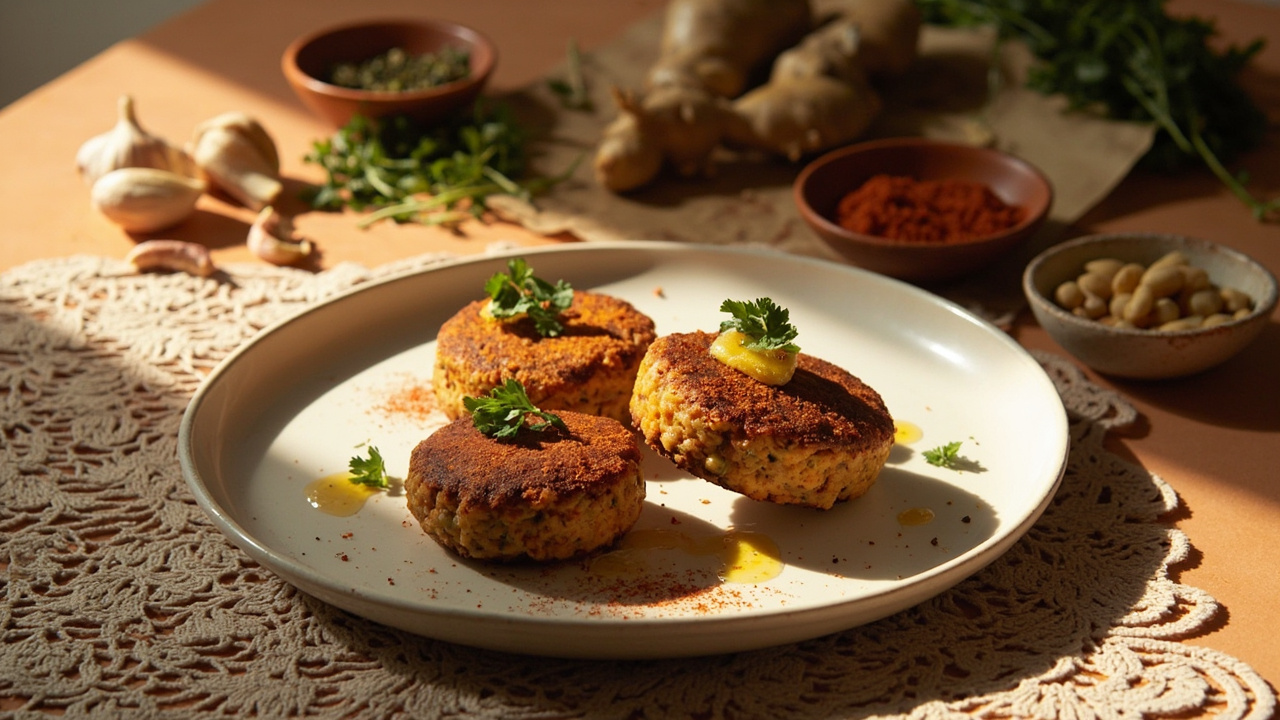 Pinto Bean Suya Cakes with Smoked Paprika