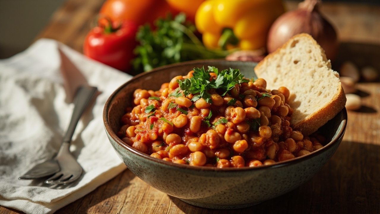 Pinto Beans in Smoky Tomato and Pepper Sofrito