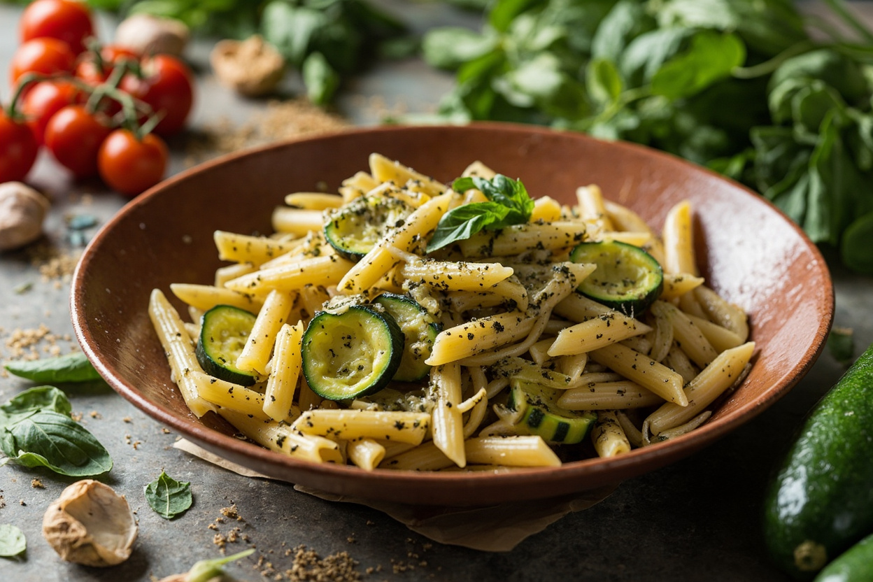 Pistou Pasta with Zucchini and Basil