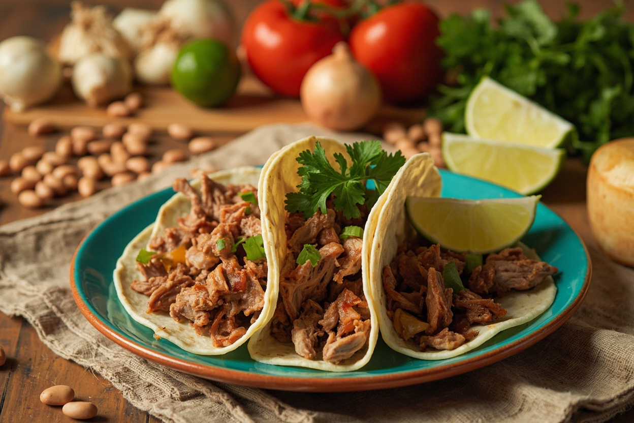 Pork and Pinto Bean Tacos