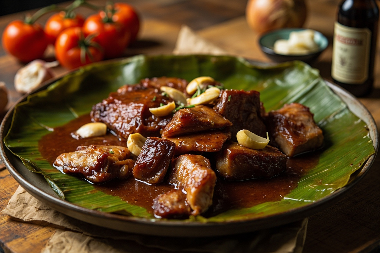 Pork Belly Adobo Braised in Vinegar