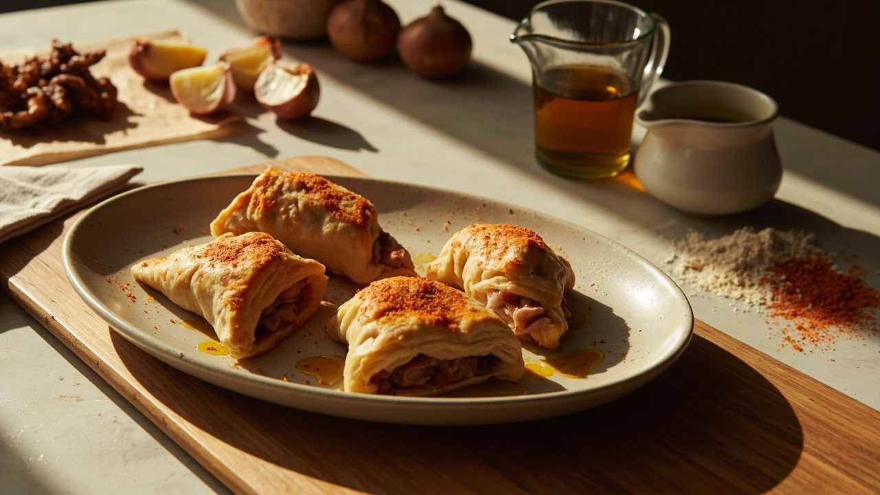 Pork Belly Empanaditas with White Beans and Smoked Paprika