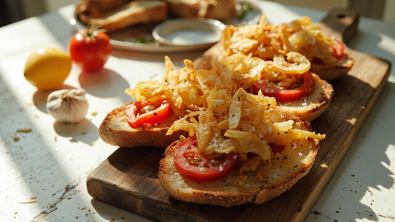 Potato and Garlic Pan con Tomate