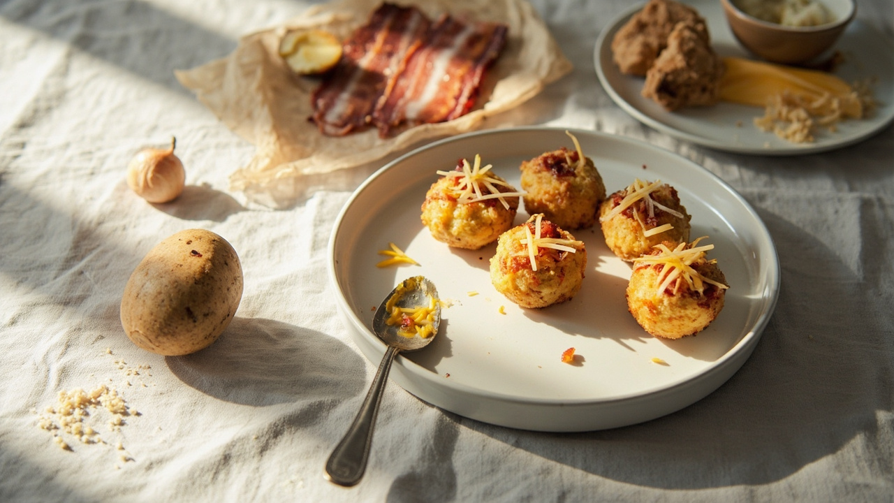 Potato Croquette with Bacon and Cheese
