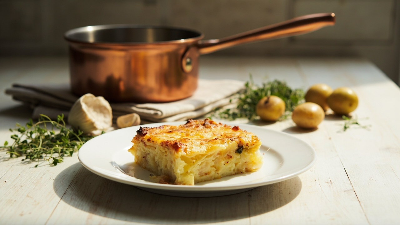 Potato Gratin with Garlic, Thyme, and Cream