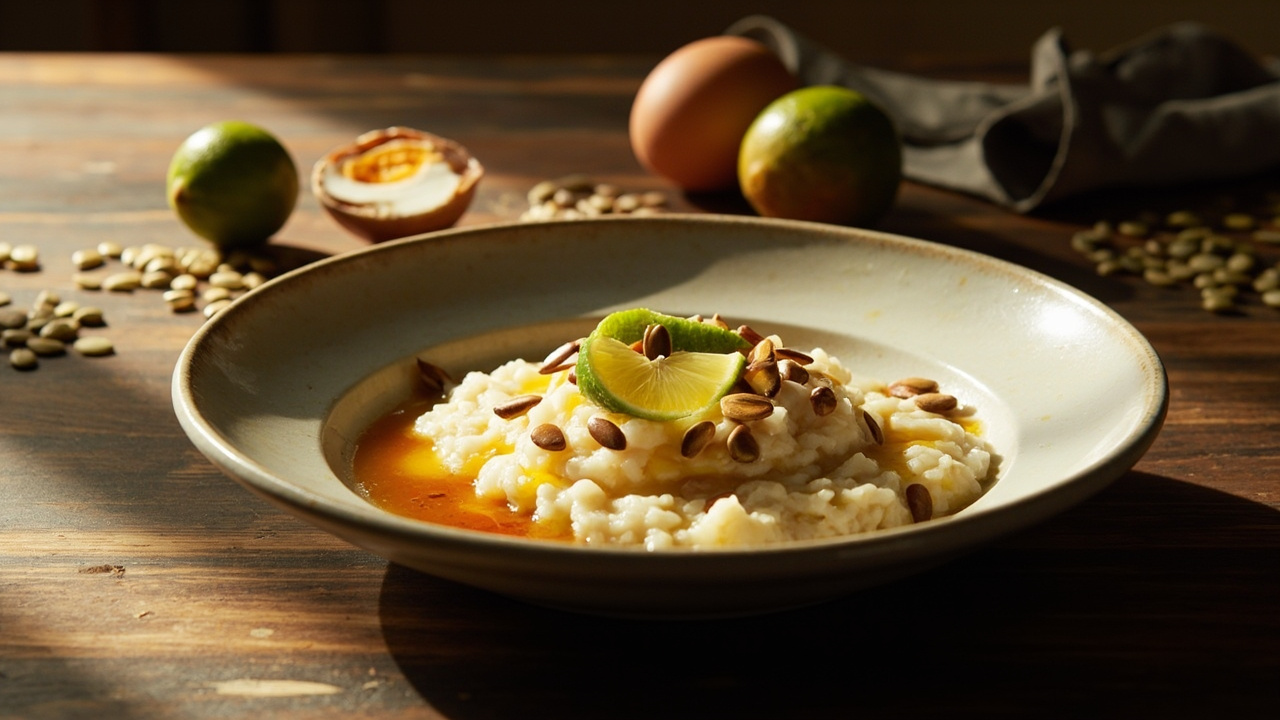 Pumpkin Seed and Maple Syrup Rice Pudding