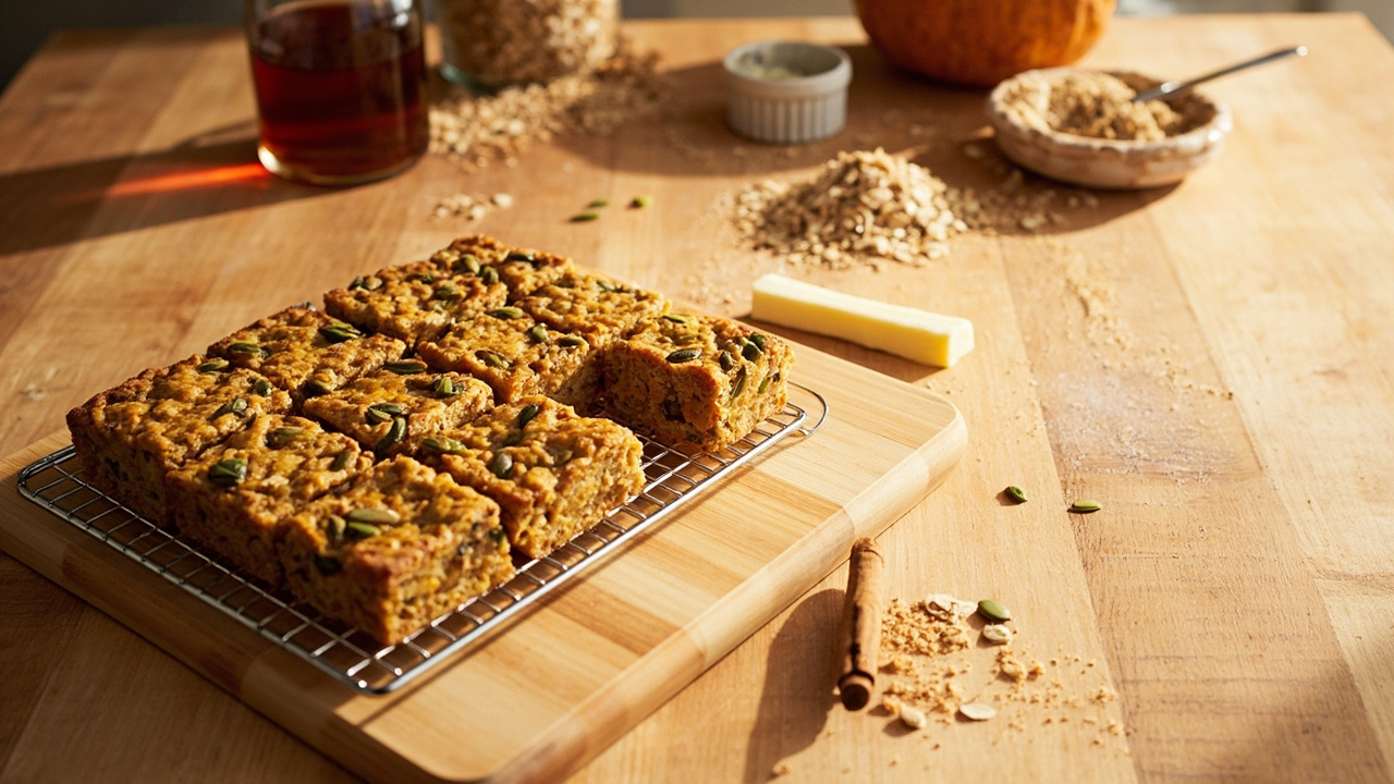 Pumpkin Seed & Maple Oat Bars