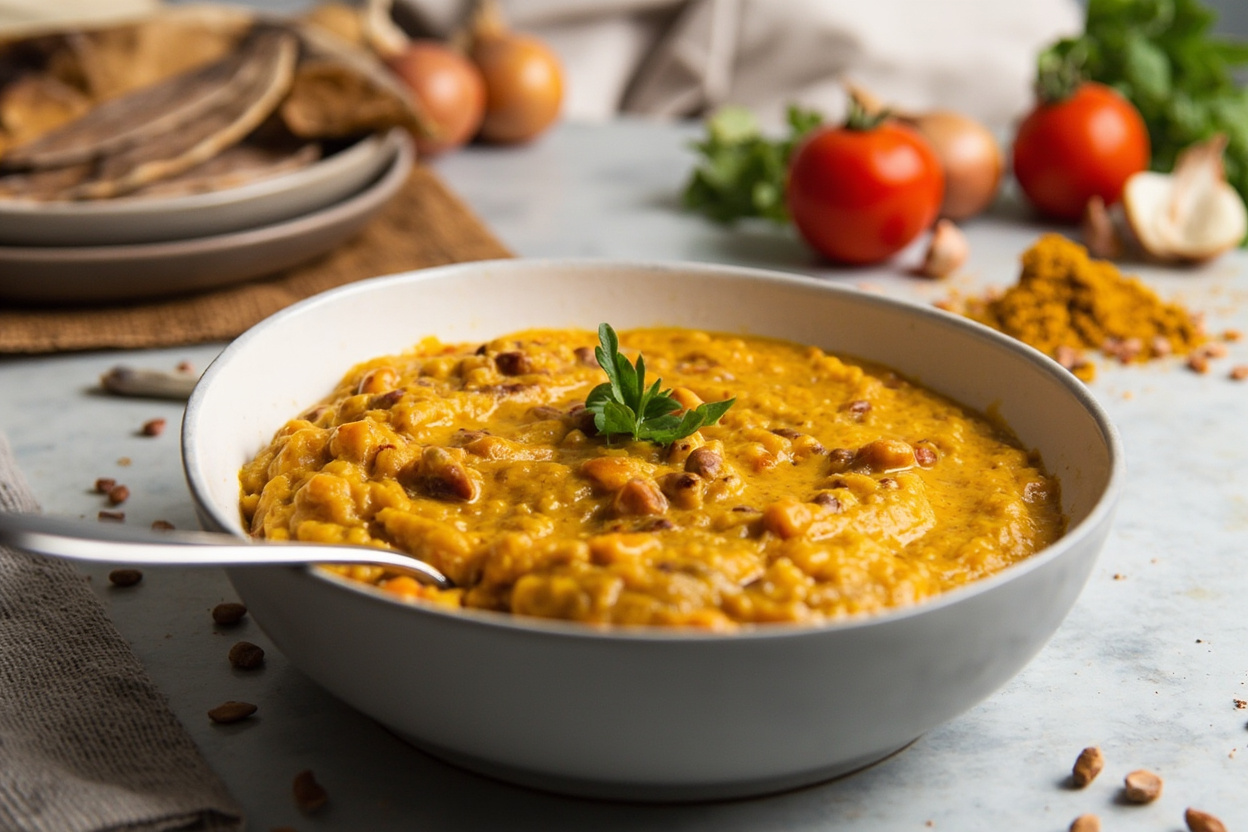 Red Lentil Dal with Cumin Tarka