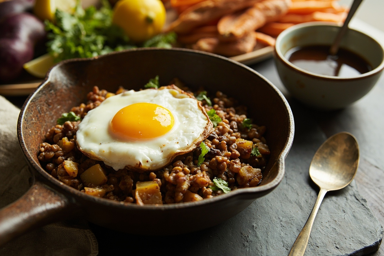 Rescue-Plan Egg and Lentil Hash