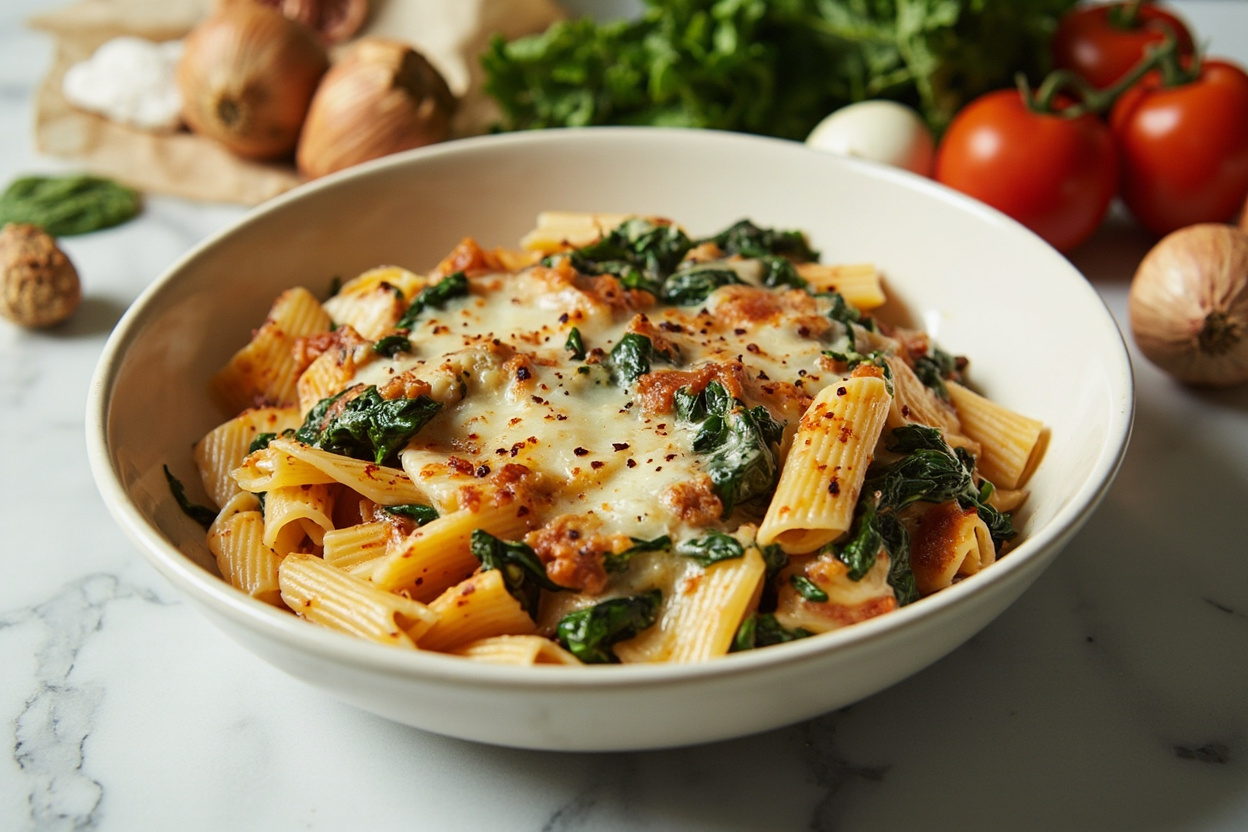 Ricotta and Spinach Baked Pasta