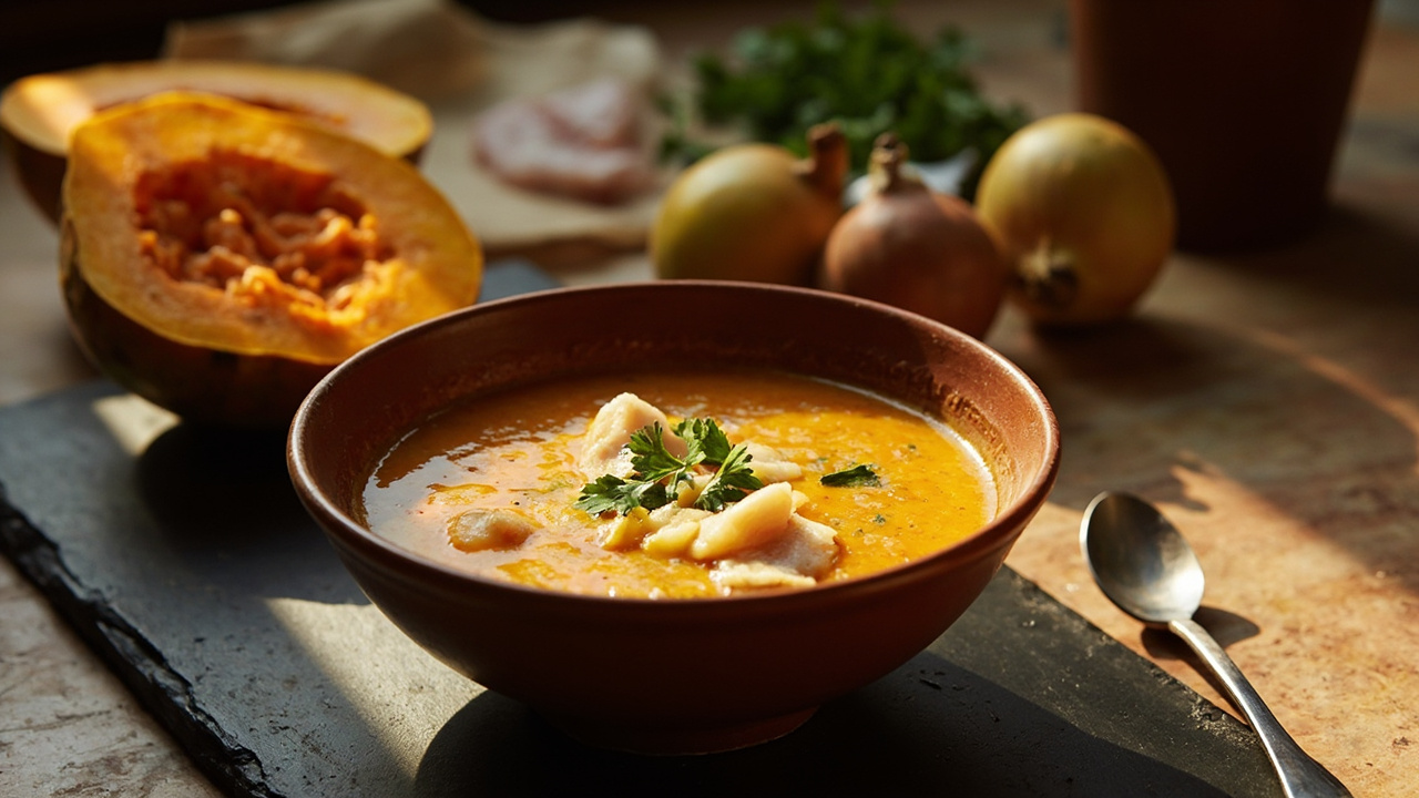 Roasted Butternut Squash and Cod Soup Cups
