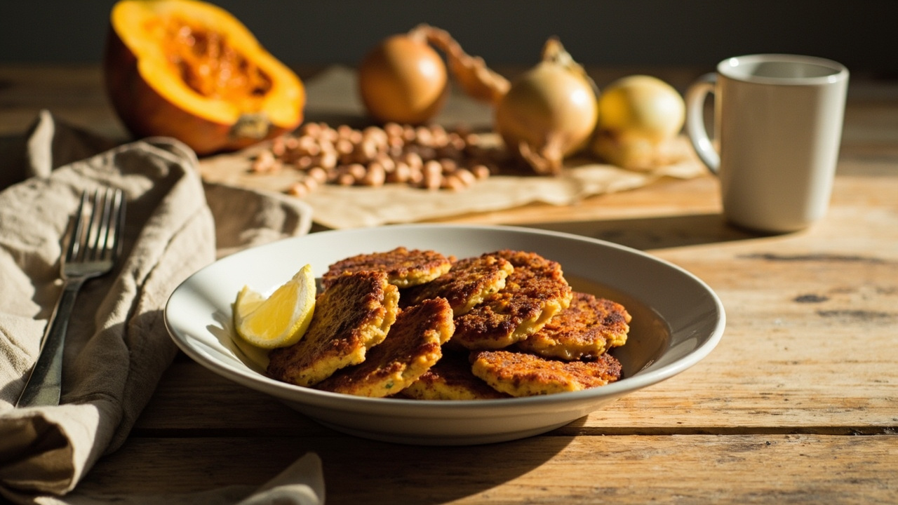 Roasted Butternut Squash and Pinto Bean Fritters with Smoked Paprika