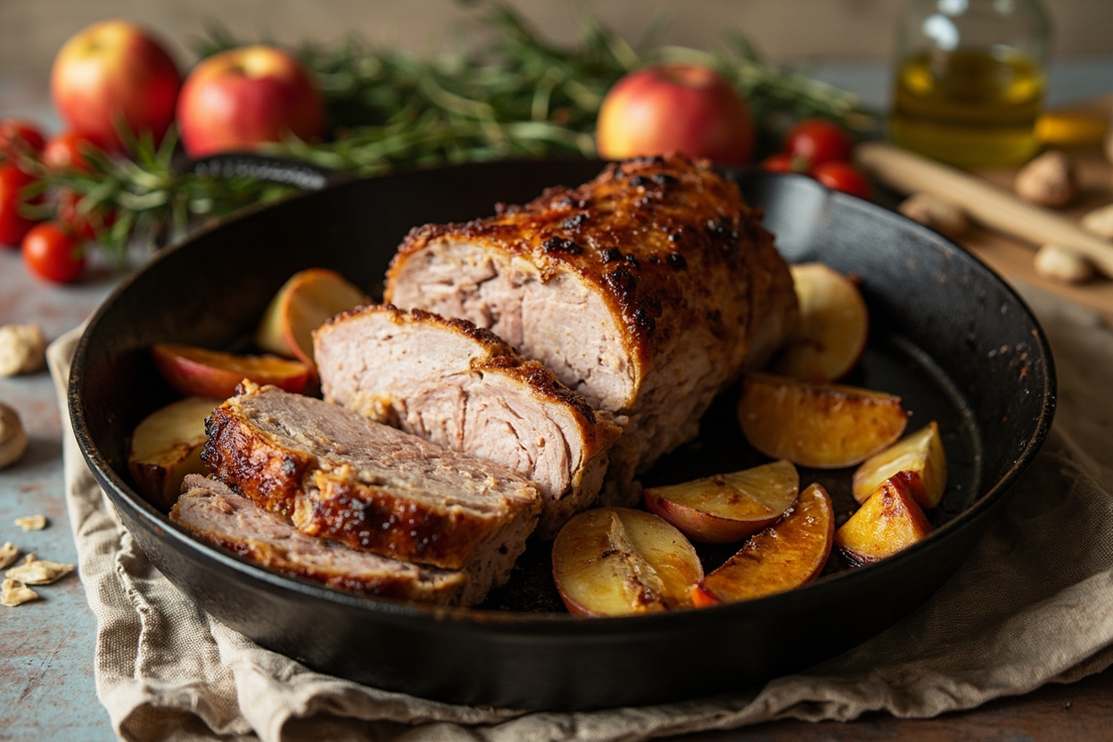 Rosemary Pork Loin Roast with Apples