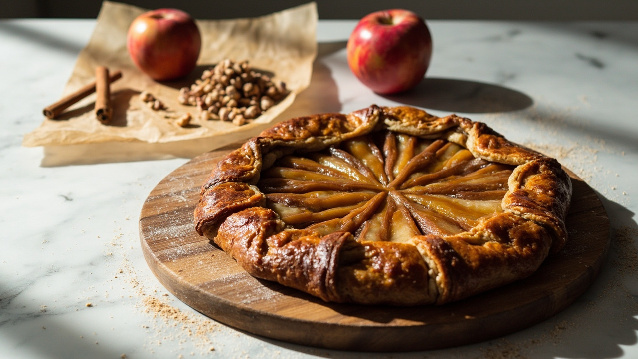 Rustic Apple and Hazelnut Galette with Brown Butter