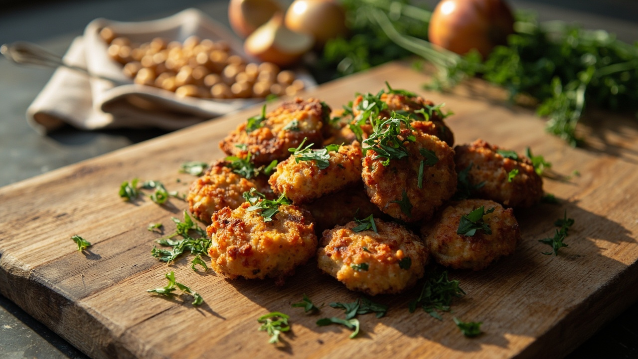 Rustic Smoked Pinto Bean Fritters with Fresh Dill
