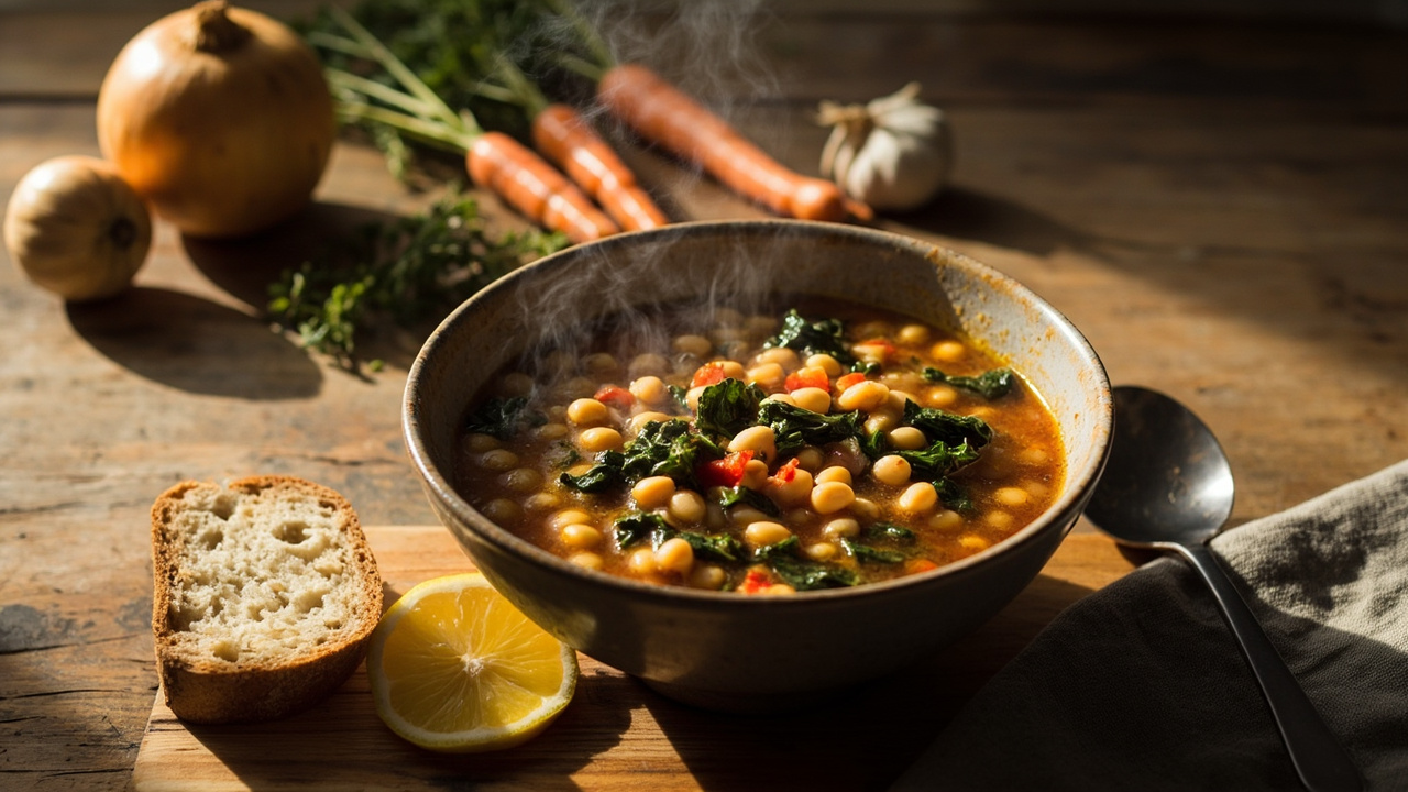 Rustic White Bean and Kale Stew with Smoked Paprika