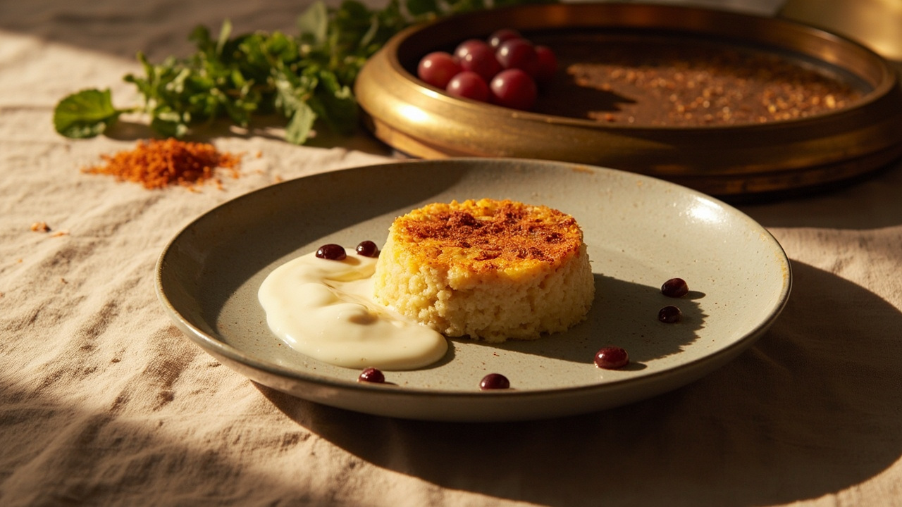 Saffron Buckwheat Tahdig Pudding