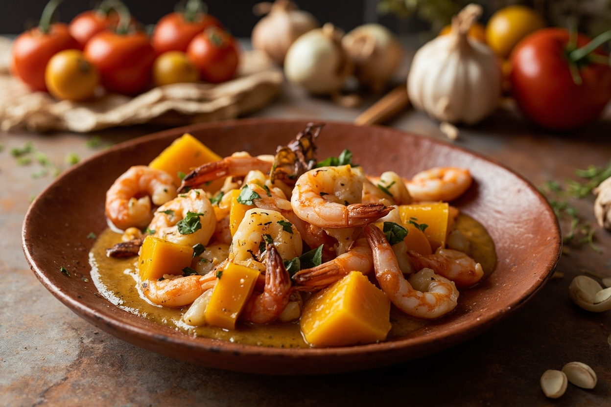 Saffron Shrimp with Butternut and Cinnamon