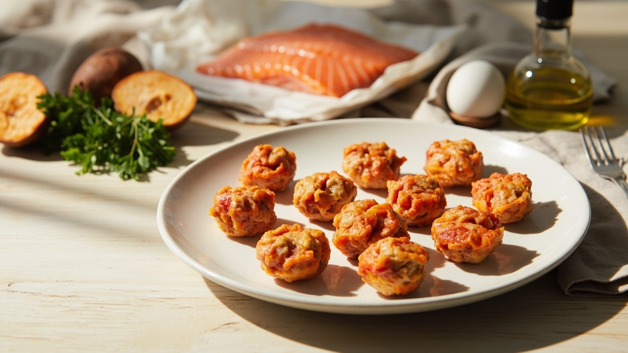 Salmon and Sweet Potato Bites