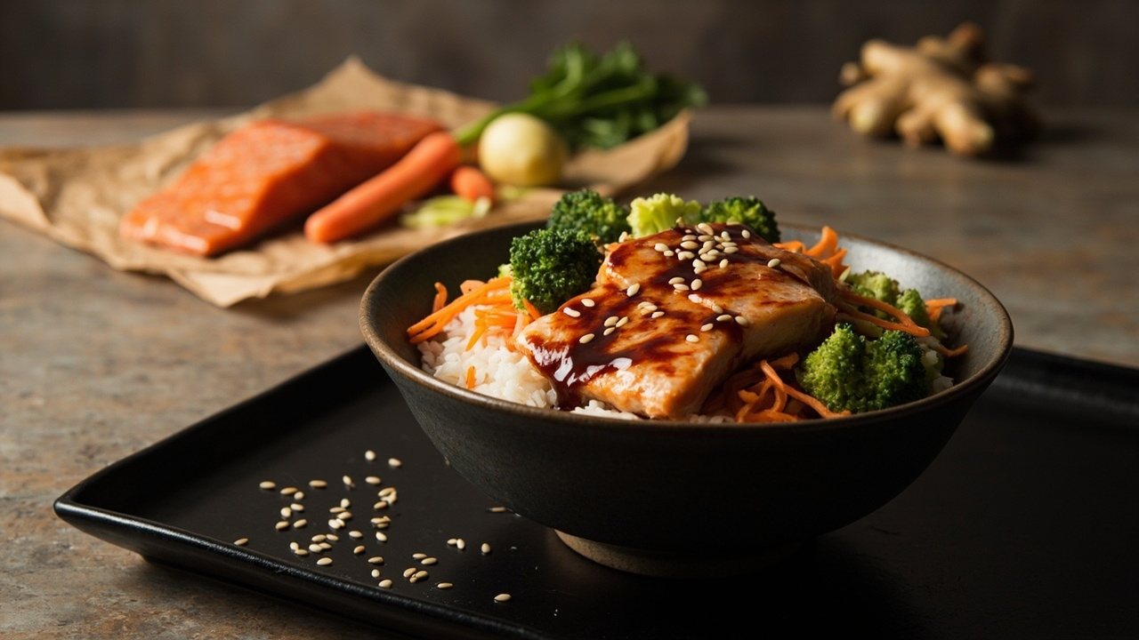Salmon Teriyaki Bowl