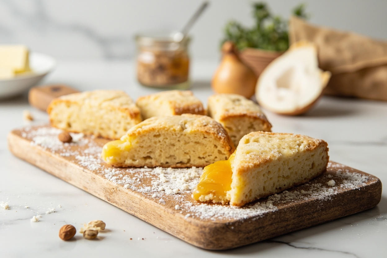 Salted Honey Almond Shortbread Wedges