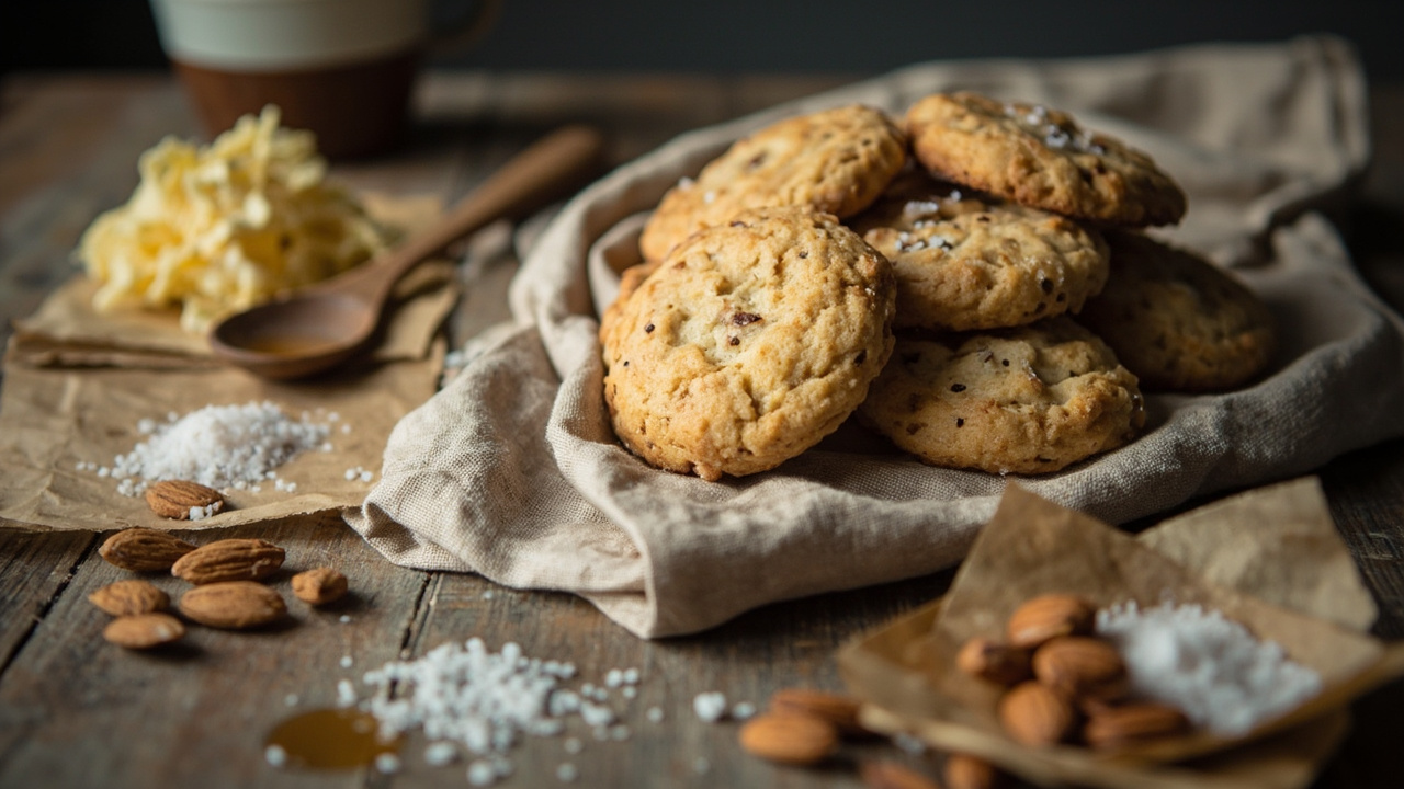 Salted Honey Brown Butter Almond Cookies