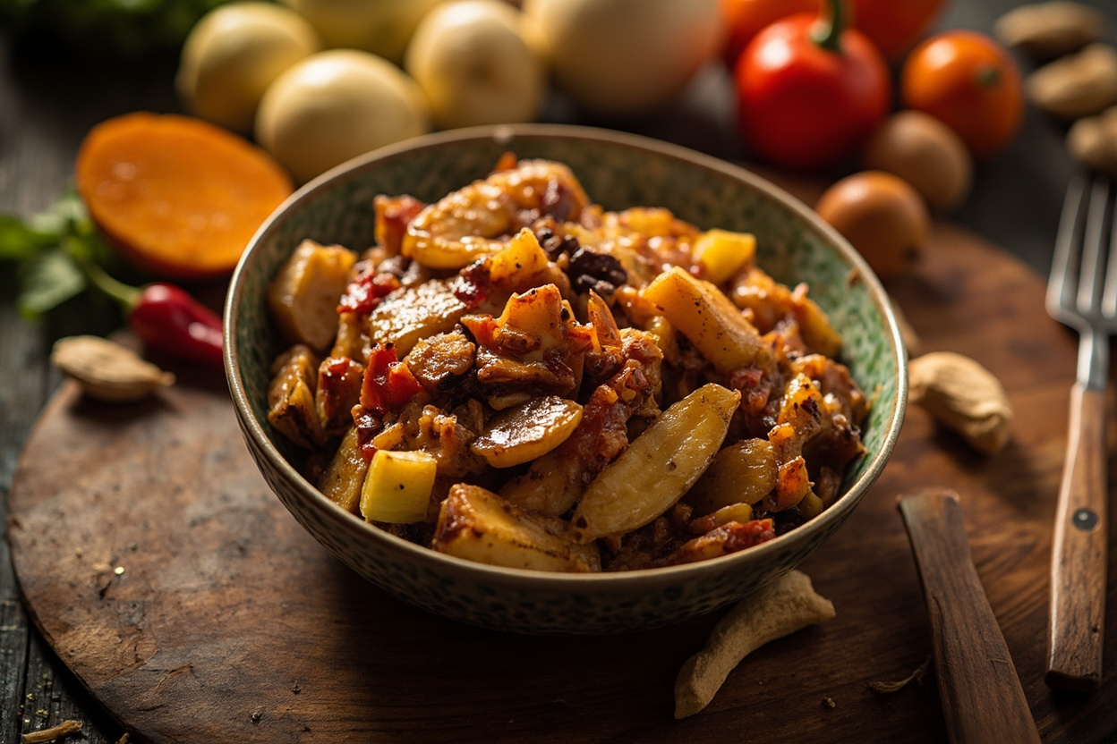 Savory Caramelized Banana and Chili Hash